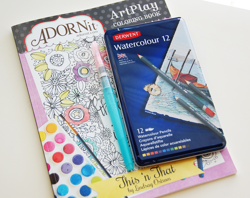 Watercolor Coloring Book Card – Stamp & Scrapbook EXPO